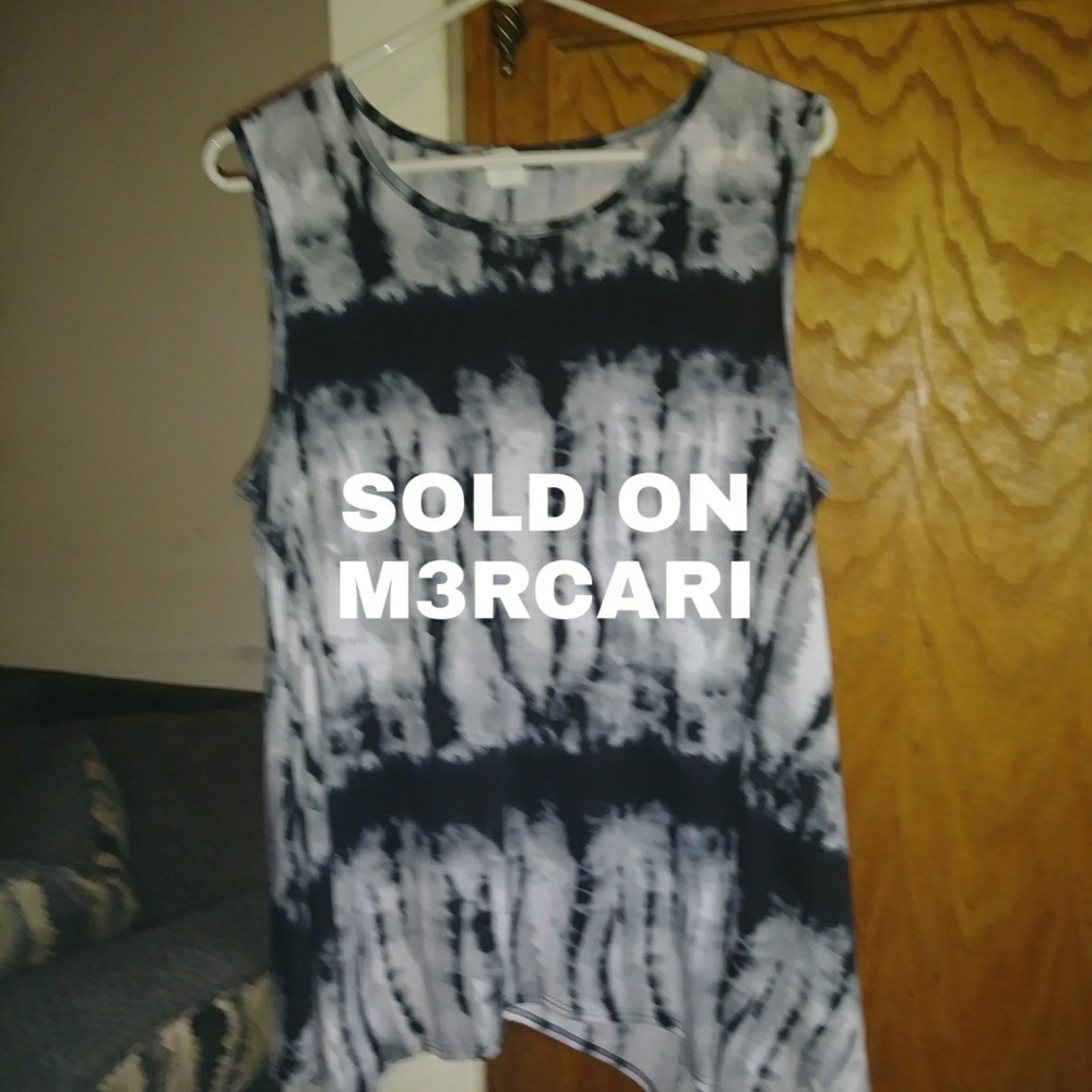 Black & White Tie Dyed Tank